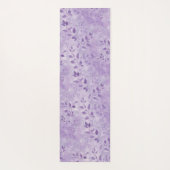 Tapis De Yoga Feuilles et ombres violets (Dos)