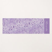 Tapis De Yoga Feuilles et ombres violets (Devant (Horizontal))