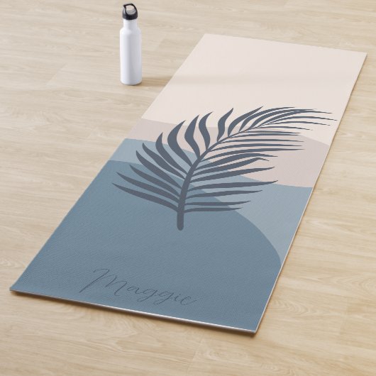 Tapis De Yoga Feuilles Palm de nom personnalisé (En situation)
