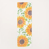 Tapis De Yoga Feuilles rustiques de tournesol (Devant)
