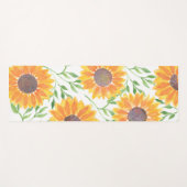 Tapis De Yoga Feuilles rustiques de tournesol (Devant (Horizontal))