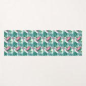 Tapis De Yoga Feuilles Tropical Red et Green Palm (Devant (Horizontal))