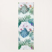 Tapis De Yoga Feuilles tropicaux et fleurs d'orchidées (Dos)