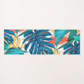 Tapis De Yoga Feuilles tropicaux exotiques (Devant (Horizontal))