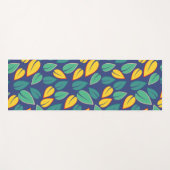 Tapis De Yoga feuilles verts (Devant (Horizontal))