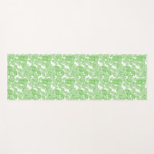 Tapis De Yoga Feuilles verts en blanc (Devant (Horizontal))