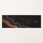 Tapis de Yoga Fierté Lesbienne Céleste (Devant (Horizontal))