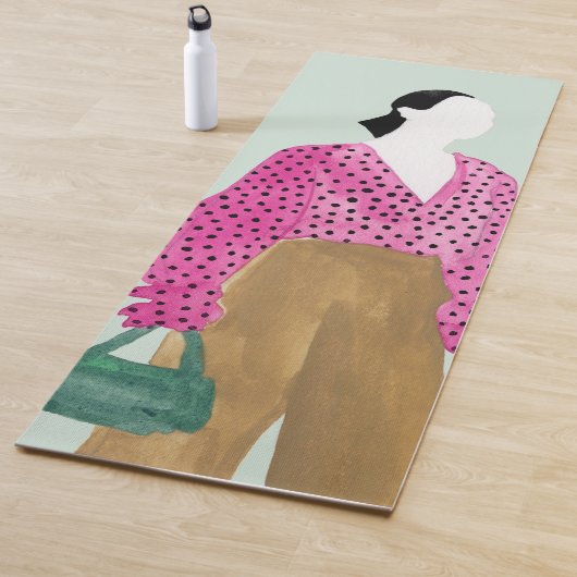 Tapis De Yoga Figure de mode debout - Pointe Polka haut (En situation)