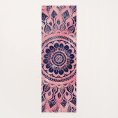 Tapis De Yoga Fille bleu rose Mandala Floral (Dos)