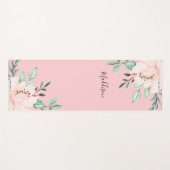 Tapis De Yoga Fille Blush rose Nom floral (Devant (Horizontal))