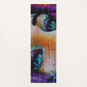 Tapis De Yoga Fille de Graffiti Violet Moderne (Devant)