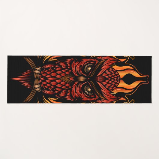 Tapis De Yoga Fire owl (Devant (Horizontal))