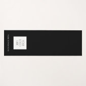 Tapis De Yoga Fitness Logo Modèle Workout Noir (Devant (Horizontal))