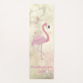 Tapis De Yoga Flamant rose rose, Bokeh - Message de motivation (Devant)