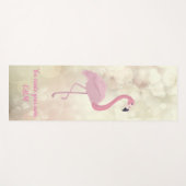 Tapis De Yoga Flamant rose rose, Bokeh - Message de motivation (Devant (Horizontal))