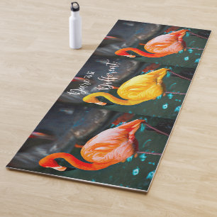 Tapis De Yoga Flamant rose rose Jaune Trio Oser être différent S