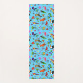 Tapis De Yoga Flamant rose Toucan Et Arara Motif Oiseaux Sans Me (Devant)