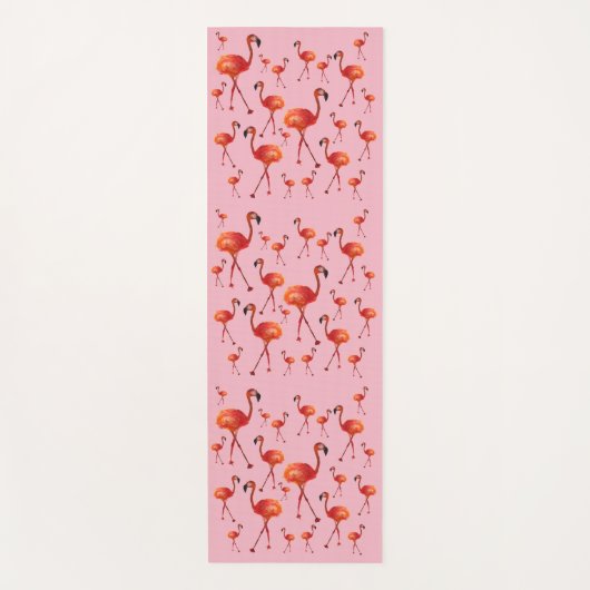 Tapis De Yoga Flamingo rose Oiseaux Yoga Mat (Devant)