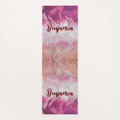 Tapis De Yoga Flammes violettes modernes Art Abstrait apaisant C (Dos)