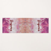 Tapis De Yoga Flammes violettes modernes Art Abstrait apaisant C (Devant (Horizontal))