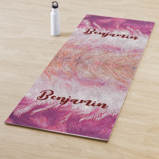Tapis De Yoga Flammes violettes modernes Art Abstrait apaisant C (En situation)