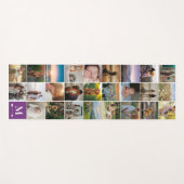 Tapis De Yoga Flèche violet Monogramme 26 Carré Photo Collage (Devant (Horizontal))