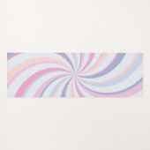 Tapis De Yoga Flèches bleu rose pêche (Devant (Horizontal))