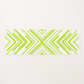 Tapis De Yoga Flèches en vert et blanc (Devant (Horizontal))