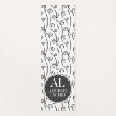 Tapis De Yoga Flèches noires et blanches (Devant)