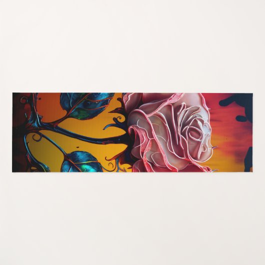 Tapis De Yoga Fleur AI (Devant (Horizontal))