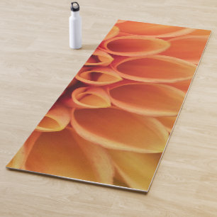 Tapis De Yoga Fleur Centre Orange Dahlia