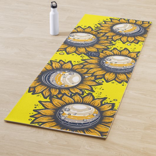 Tapis De Yoga Fleur Cosmique (En situation)