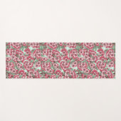 Tapis De Yoga Fleur de cerisier rose et menthe (Devant (Horizontal))