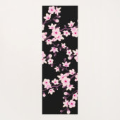 Tapis De Yoga Fleur de cerisier rose noir (Dos)