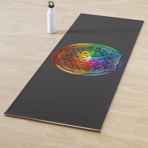 Tapis De Yoga Fleur De Géométrie Sacrée De La Vie Méditation Cha