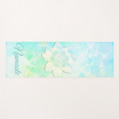 Tapis De Yoga Fleur de Lotus chatoyante (Devant (Horizontal))