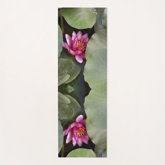 Tapis De Yoga Fleur de Lotus pourpre et rose (Devant)