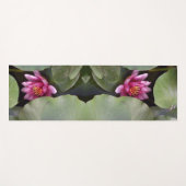 Tapis De Yoga Fleur de Lotus pourpre et rose (Devant (Horizontal))