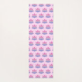 Tapis De Yoga Fleur de lotus rose double face (Dos)
