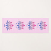 Tapis De Yoga Fleur de lotus rose double face (Devant (Horizontal))
