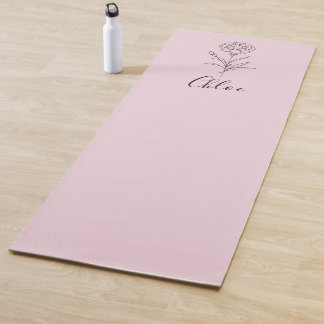 Tapis De Yoga Fleur de naissance de l'oeillet de janvier personn