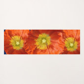 Tapis De Yoga Fleur de pavot orange orange clair (Dos (Horizontal))