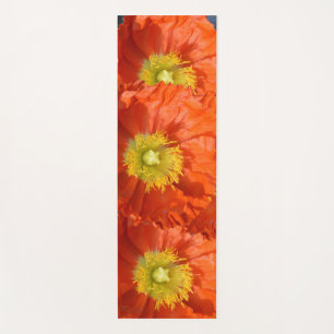 Tapis De Yoga Fleur de pavot orange orange clair