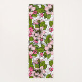 Tapis De Yoga Fleur de pomme sur blanc (Dos)