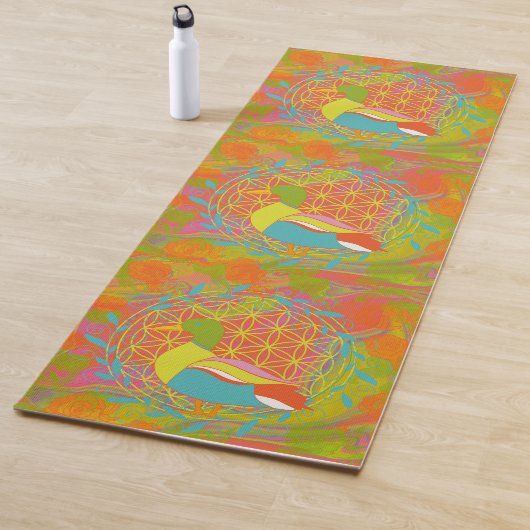 Tapis De Yoga Fleur de vie (En situation)