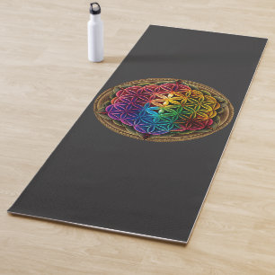 Tapis De Yoga Fleur De Vie Géométrie Sacrée Méditation Chakra