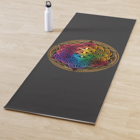 Tapis De Yoga Fleur De Vie Géométrie Sacrée Méditation Chakra (En situation)