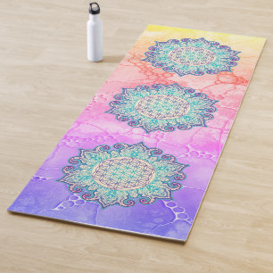 Tapis De Yoga Fleur de Vie - Mandala Indien 2