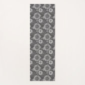 Tapis De Yoga Fleur de Yoga Mat noir et blanc (Devant)