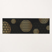 Tapis De Yoga Fleur d'or vivant (Devant (Horizontal))